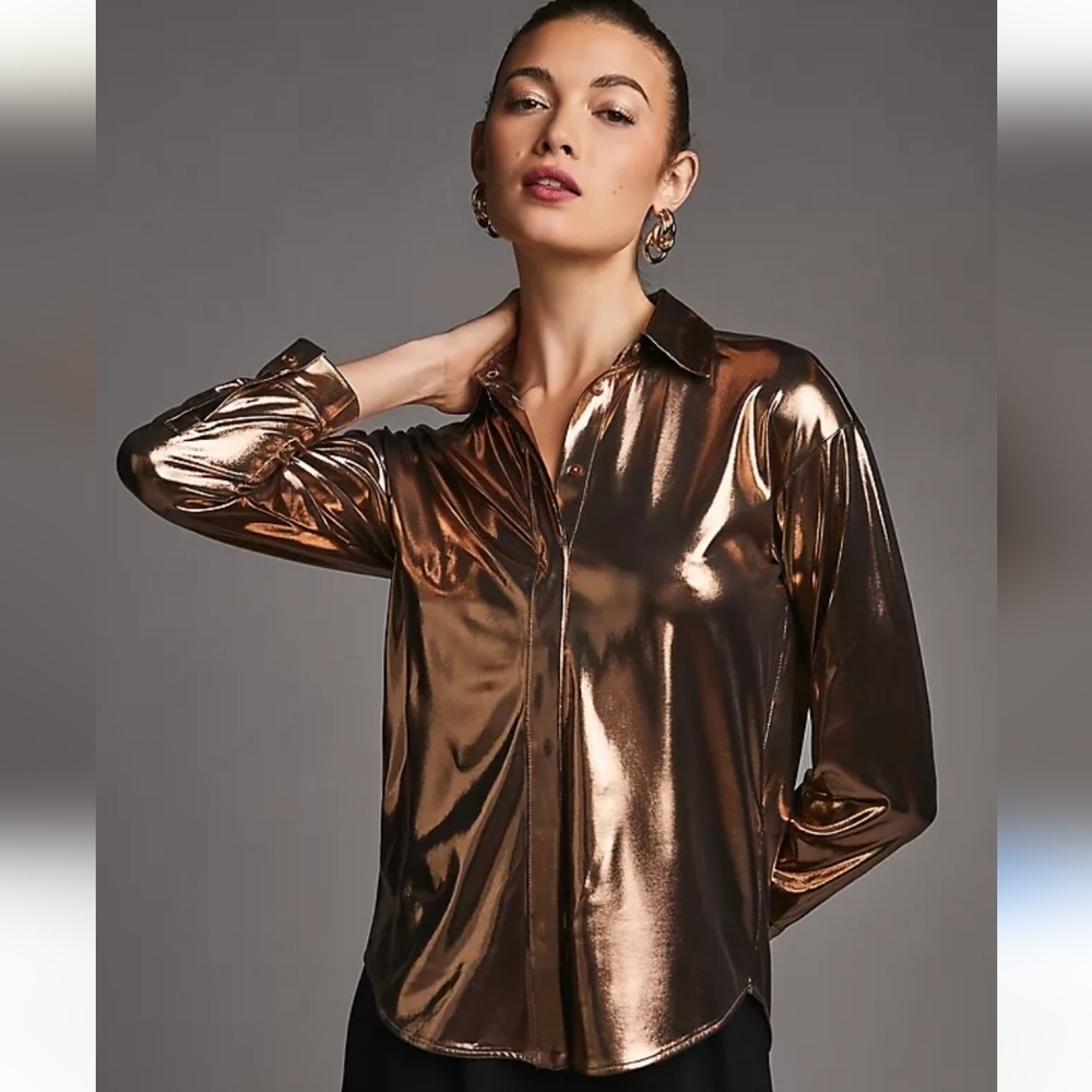 🇺🇸 Anthropologie NWTs Shine Shirt